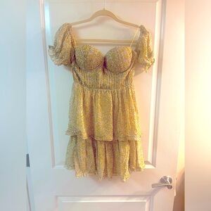 NWT: ASTR Floral Ruffle Dress, XS